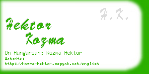 hektor kozma business card